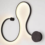Lampada da Parete Curva LED Moderna in Alluminio a Forma di Serpente con 1 Luce