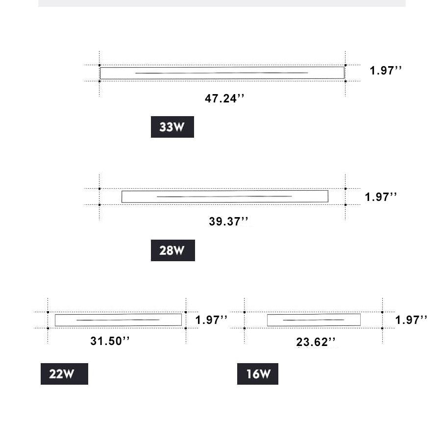 Lampada da Parete LED Acrilica Minimalista a Forma di Barra Allungata con 1 Luce