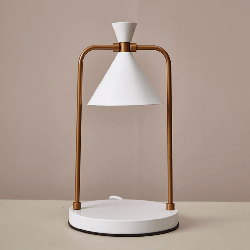 Lampada Riscaldante per Candele Elettrica con Struttura in Metallo e Paralume a Forma di Cono