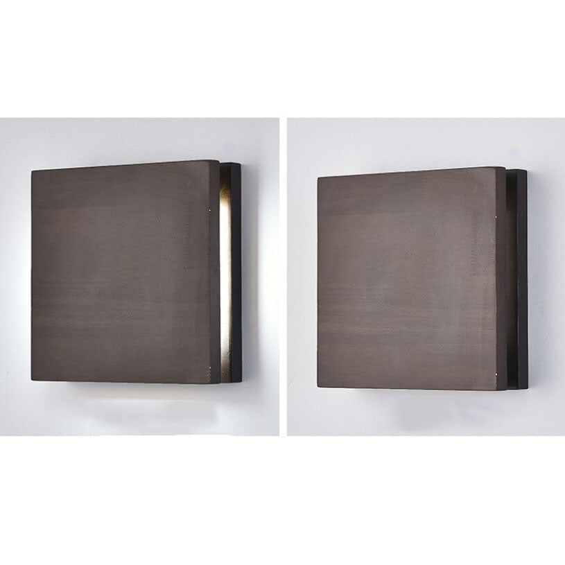 Lampada da Parete LED Rettangolare in Legno Wabi-sabi Giapponese