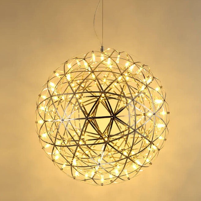 Lampadario Pendente Creativo Contemporaneo in Ferro con 12 Luci LED Fuochi d'Artificio per Soggiorno