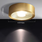Faretto LED Moderno in Ottone Cilindrico da Soffitto