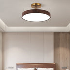 Luce a LED rotonda semi-incassata in legno minimalista giapponese Wabi-sabi