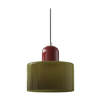 Lampada a sospensione in vetro – Elegante lampada cilindrica per ambienti accoglienti