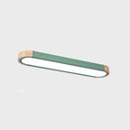 Lampada da soffitto a LED Flush Mount in ferro ovale lungo scandinavo contemporaneo per camera da letto