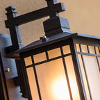 Lampada da parete a 1 luce a forma di padiglione cinese in alluminio solare impermeabile moderna