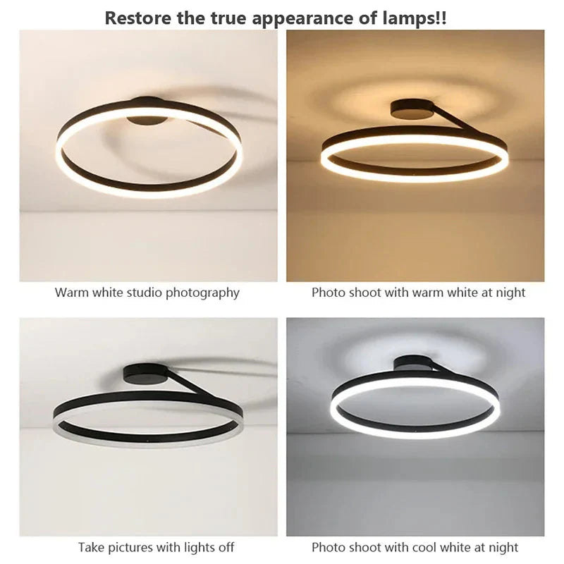 Lampada da Soffitto Rotonda Moderna in Acrilico
