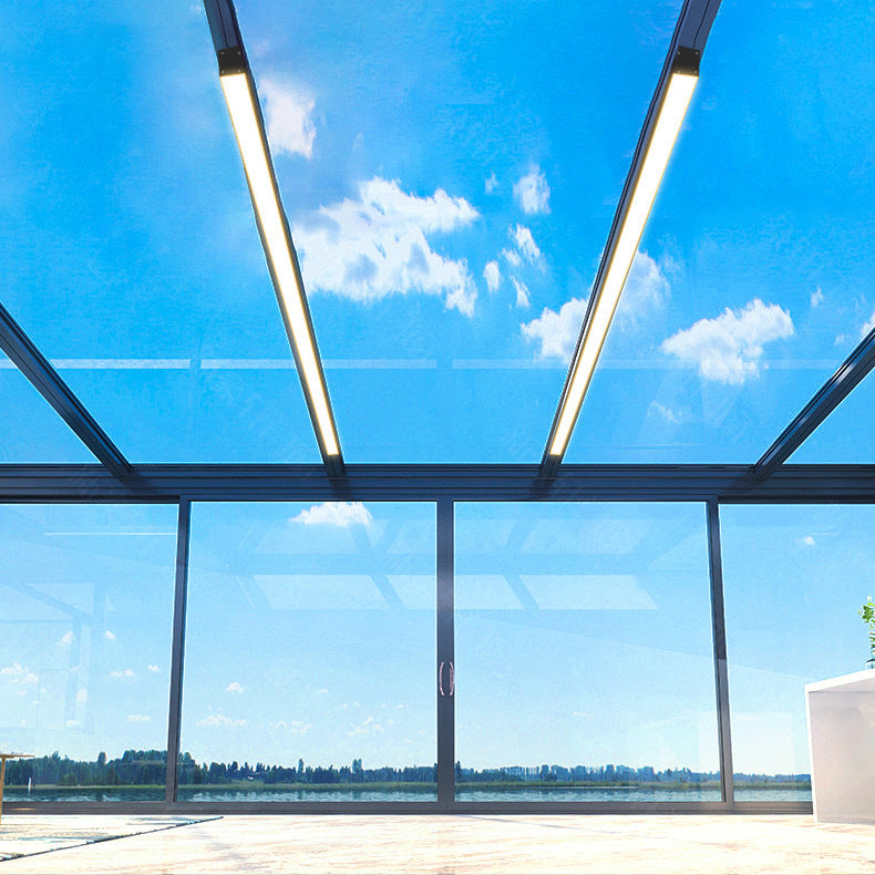 Moderno Minimalista Lungo Rettangolo Alluminio PC LED Soffitto Incassato Luce Per Patio Esterno