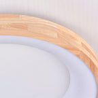 Lampada da soffitto a LED rotonda in legno log minimalista nordico