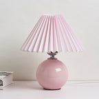 Lampada da Tavolo Ceramica Pieghettata Minimalista Nordica a 1 Luce
