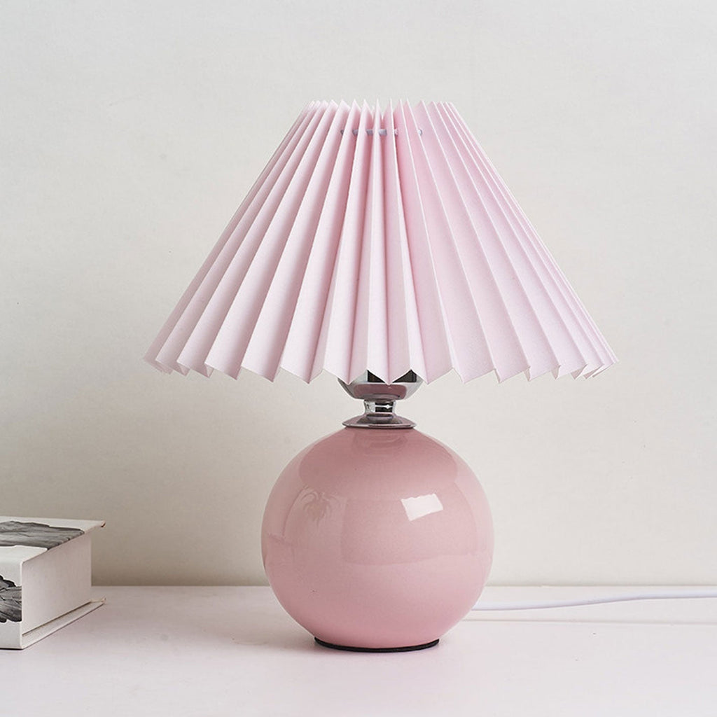 Luce da Tavolo Pieghettata in Ceramica Nordica | 1 Luce