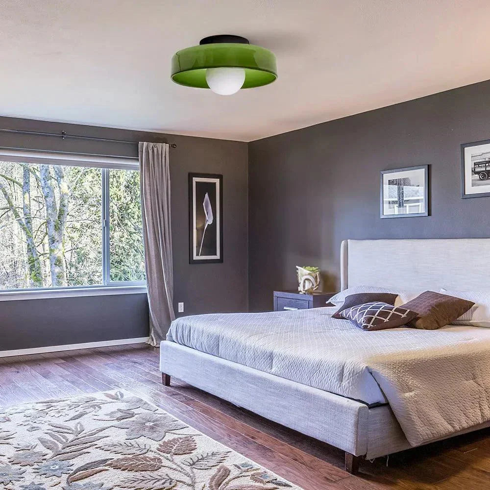 Luce a Disco in Vetro Nordico per Parete e Soffitto LED 1-luce