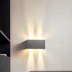 Lampada da parete LED regolabile a fascio piatto quadrato in alluminio minimalista moderno per ingresso