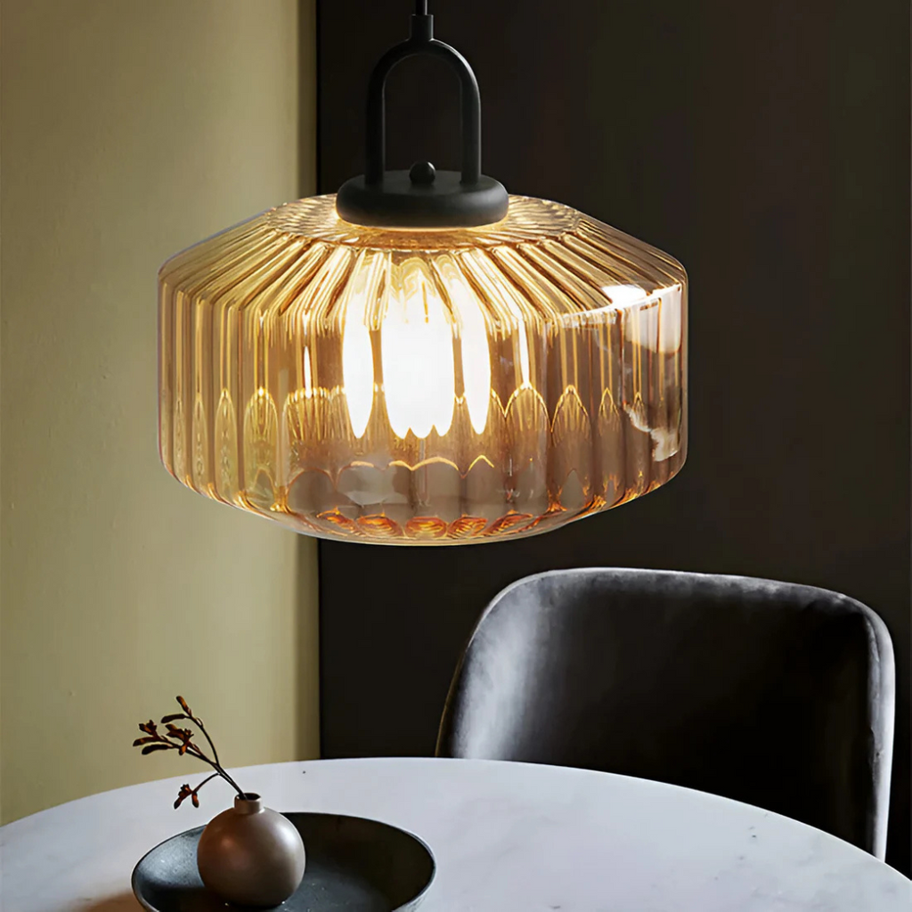 Mireta - Lampada a Sospensione in Vetro Colorato Retro