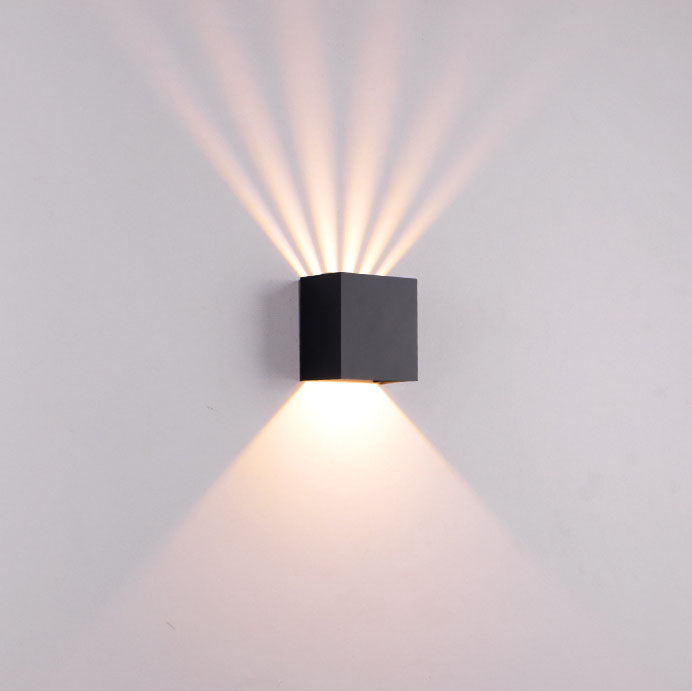 Lampada da Parete LED Moderna Quadrata in Alluminio Impermeabile da Esterno