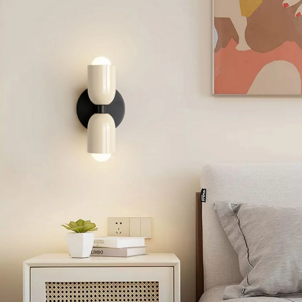 Applique da Parete a Cilindro LED 2 Luci Moderno Minimalista