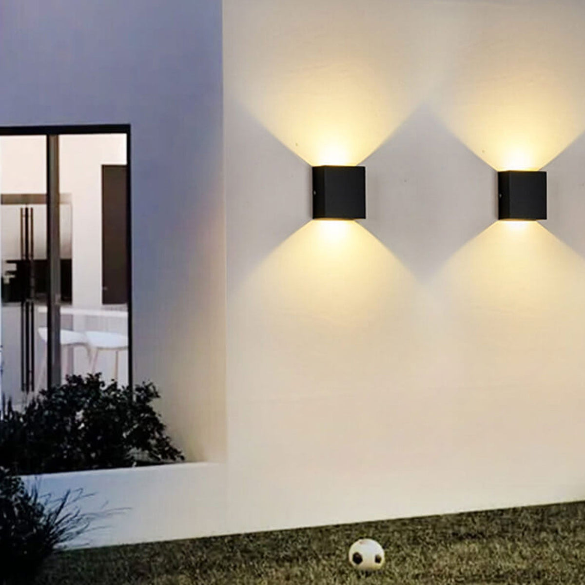 Applique a parete moderna semplice quadrata con sensore di corpo LED