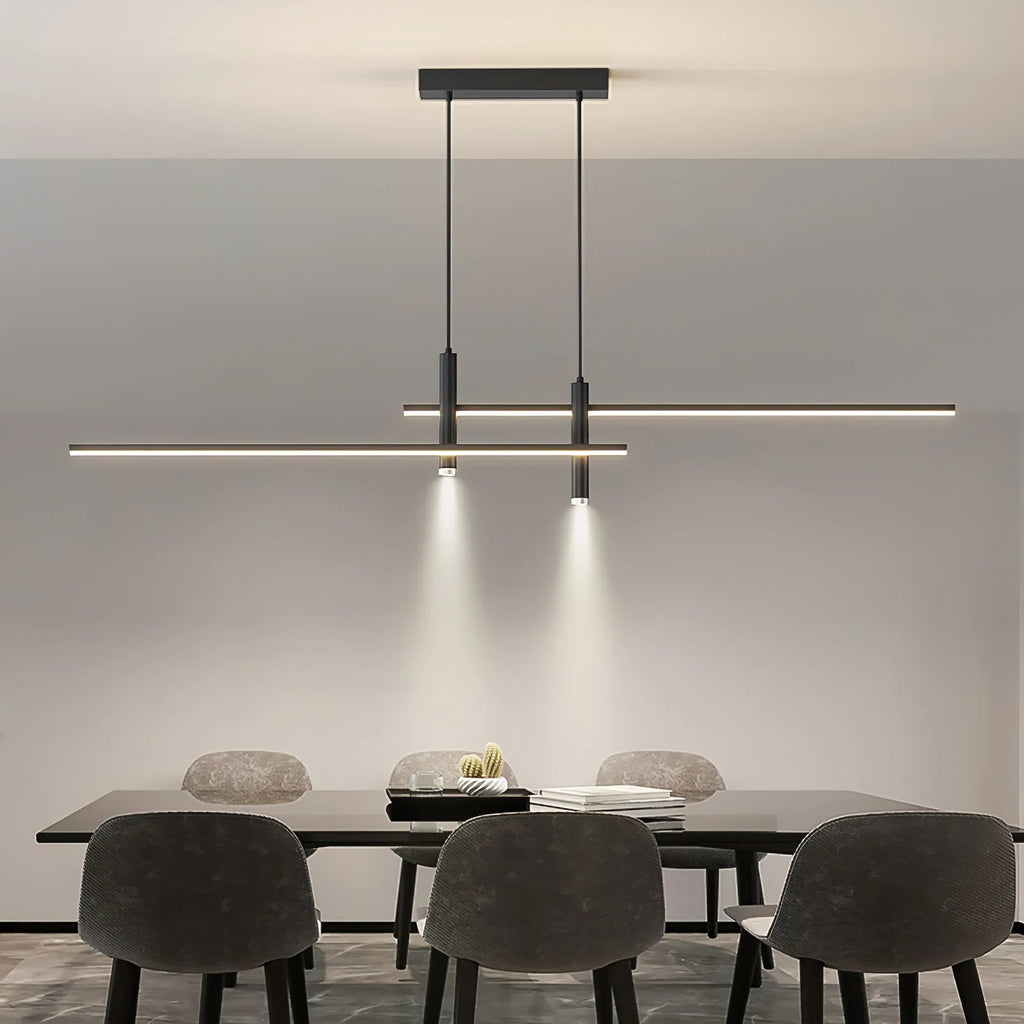 Moderna Lampada a Sospensione Orizzontale in Silicone