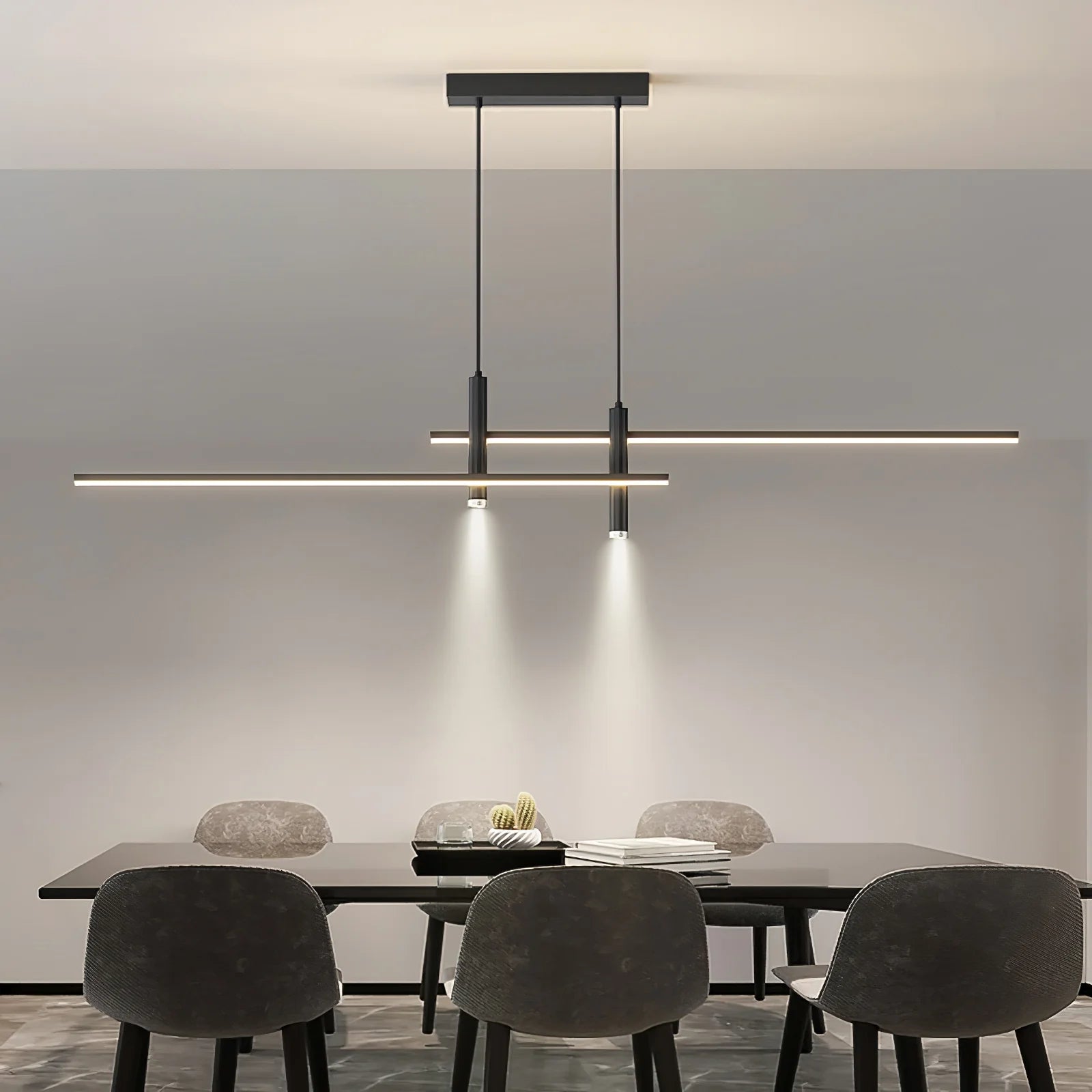 Moderna Lampada a Sospensione Orizzontale in Silicone