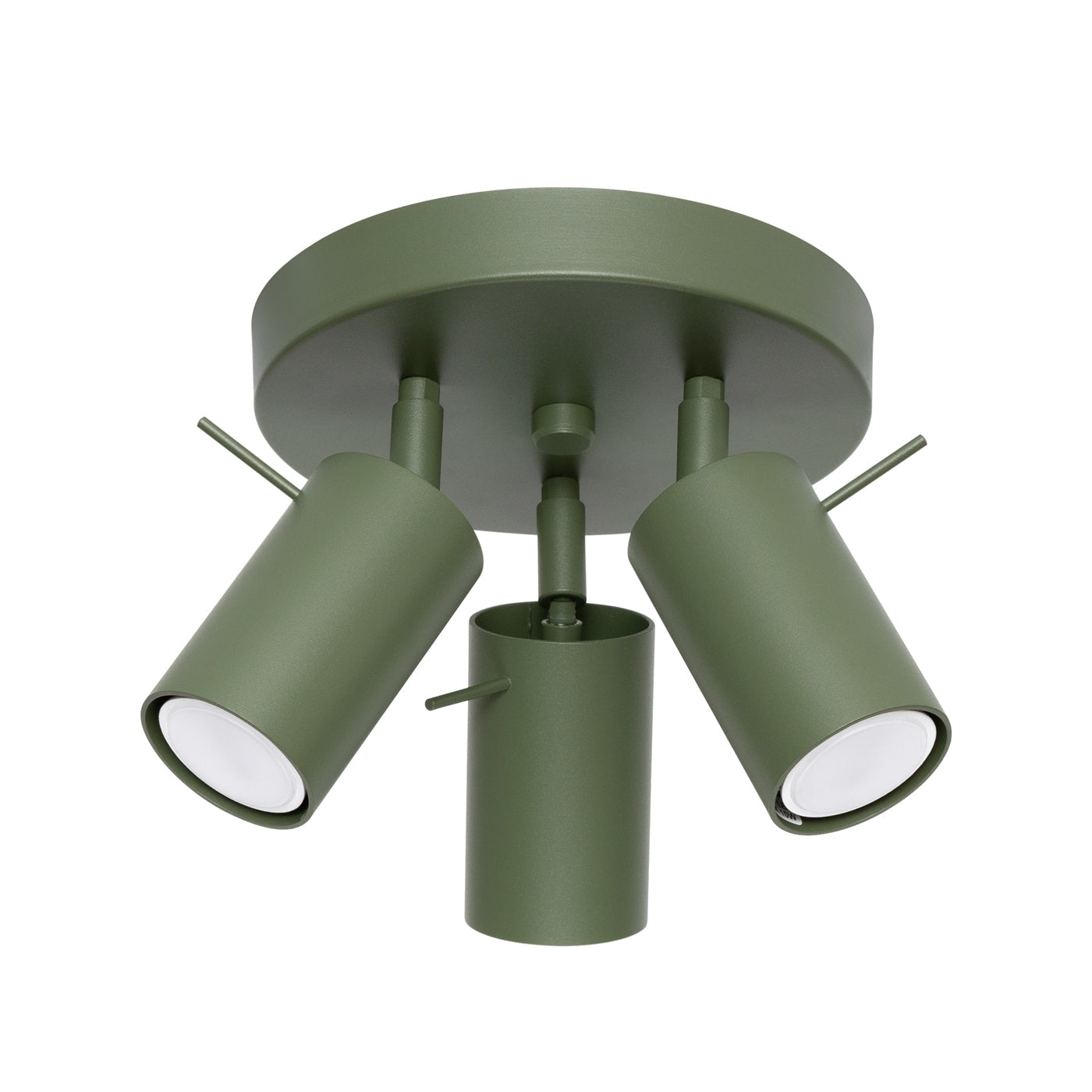 Lampada a soffitto RING 3P verde oliva