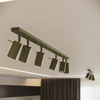 Lampada a soffitto RING 3P verde oliva