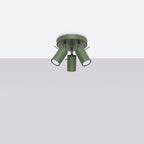 Lampada a soffitto RING 3P verde oliva