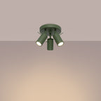 Lampada a soffitto RING 3P verde oliva