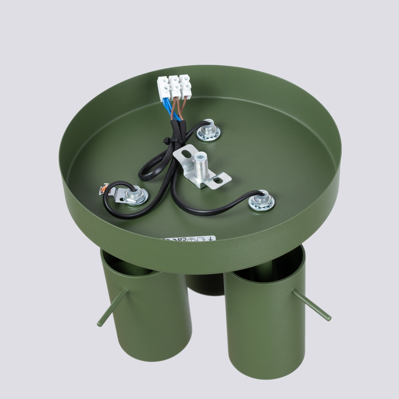 Lampada a soffitto RING 3P verde oliva