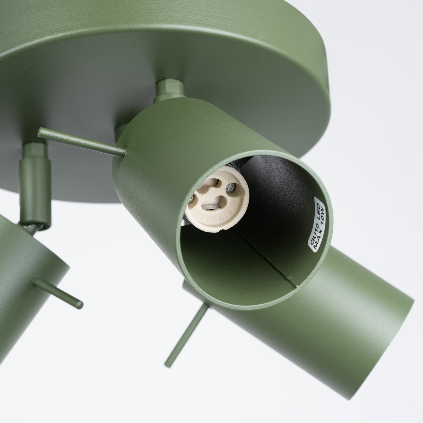 Lampada a soffitto RING 3P verde oliva