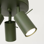 Lampada a soffitto RING 3P verde oliva