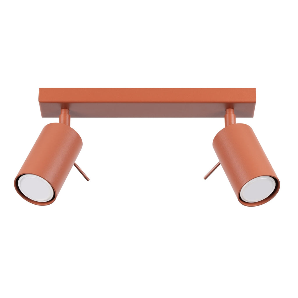Lampada da soffitto RING 2 rosso ocra
