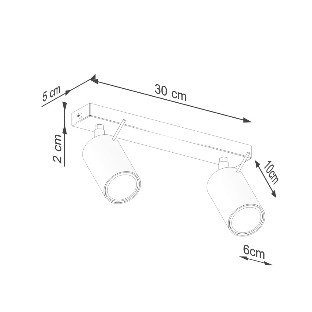 Lampada da soffitto RING 2 rosso ocra