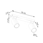 Lampada da soffitto RING 2 rosso ocra