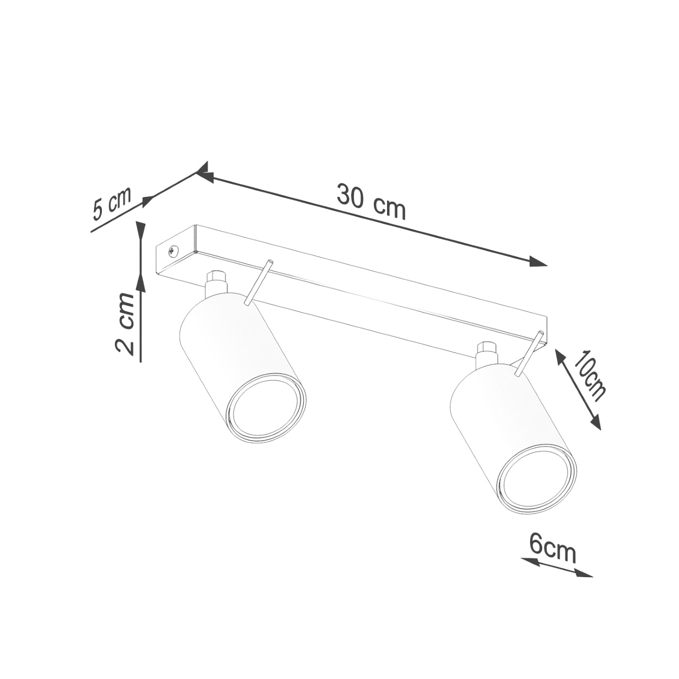 Lampada da soffitto RING 2 rosso ocra