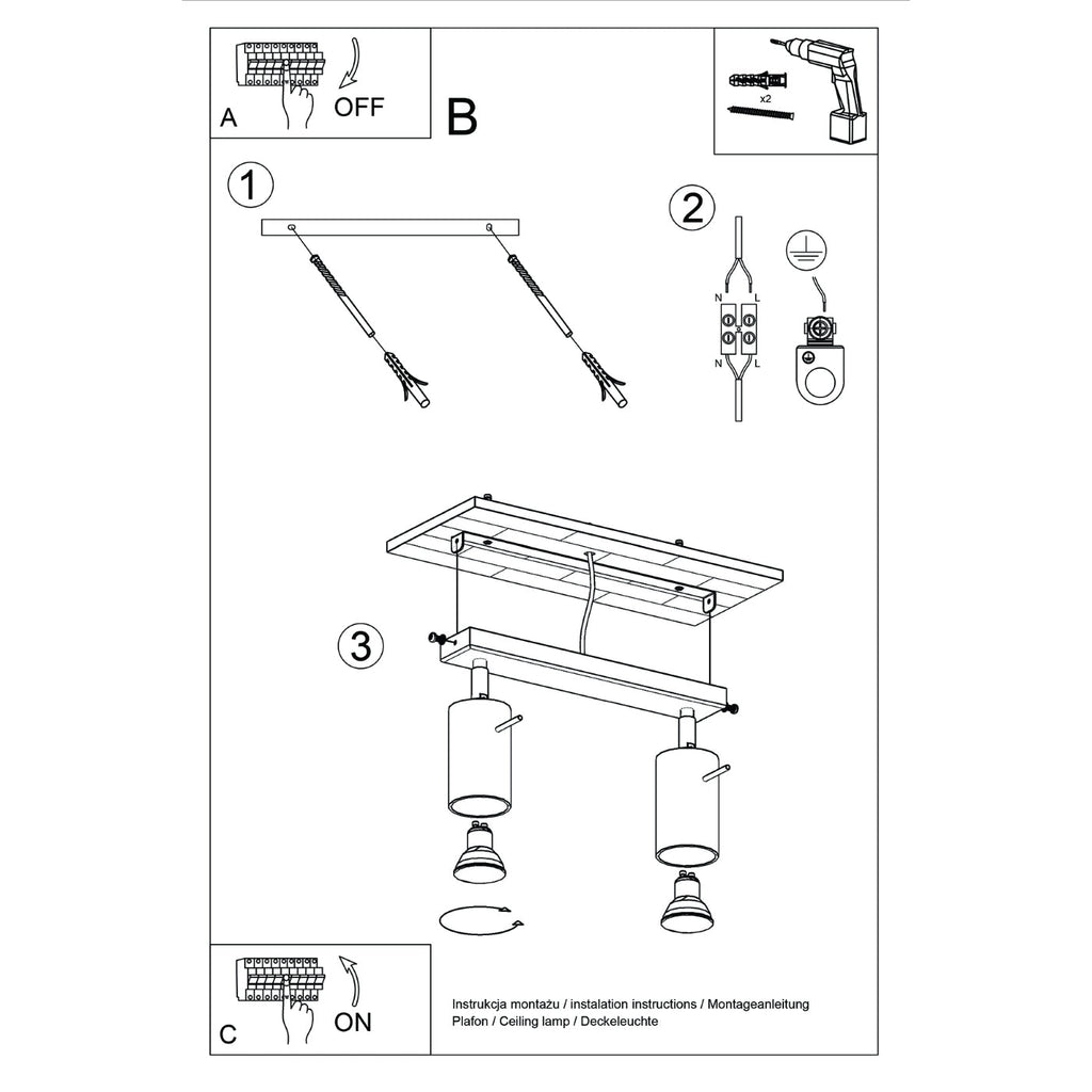 Lampada da soffitto RING 2 rosso ocra