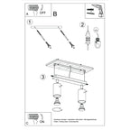Lampada da soffitto RING 2 rosso ocra