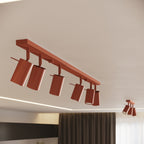 Lampada da soffitto RING 2 rosso ocra