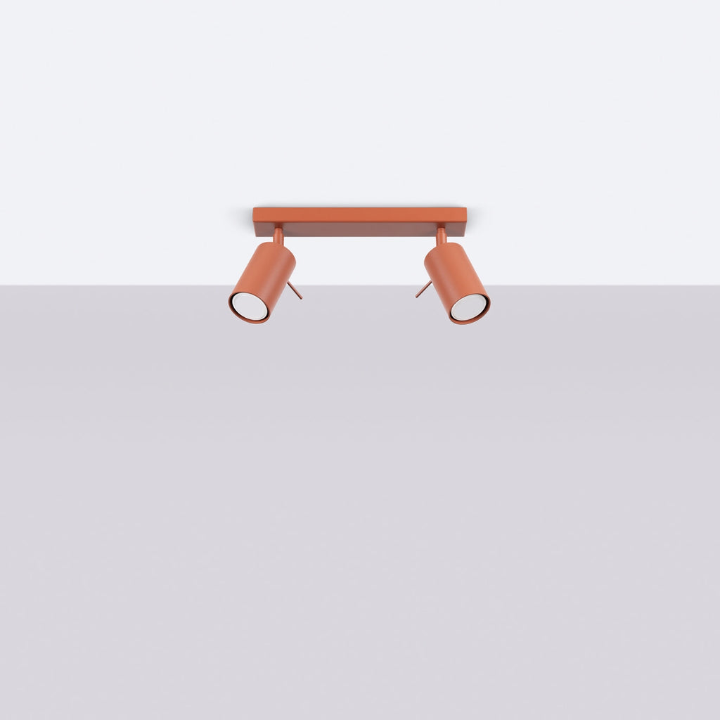 Lampada da soffitto RING 2 rosso ocra