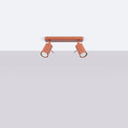 Lampada da soffitto RING 2 rosso ocra