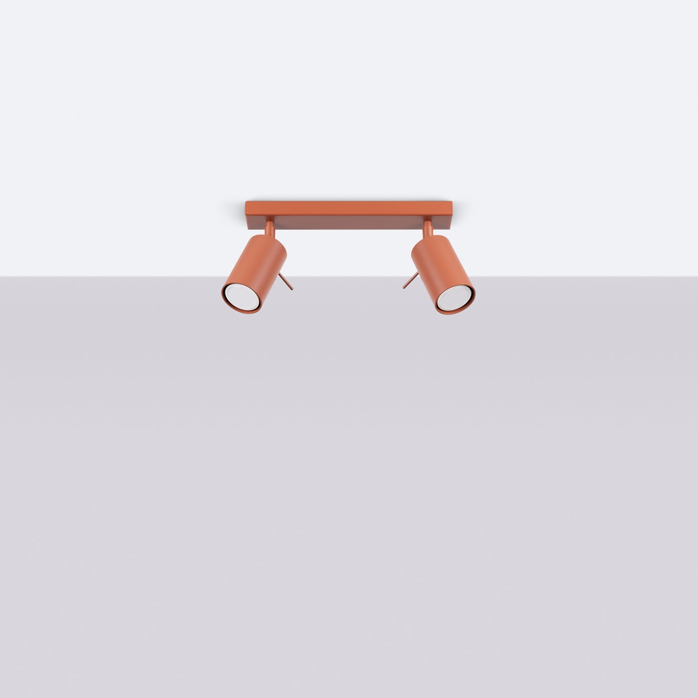 Lampada da soffitto RING 2 rosso ocra