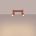 Lampada da soffitto RING 2 rosso ocra