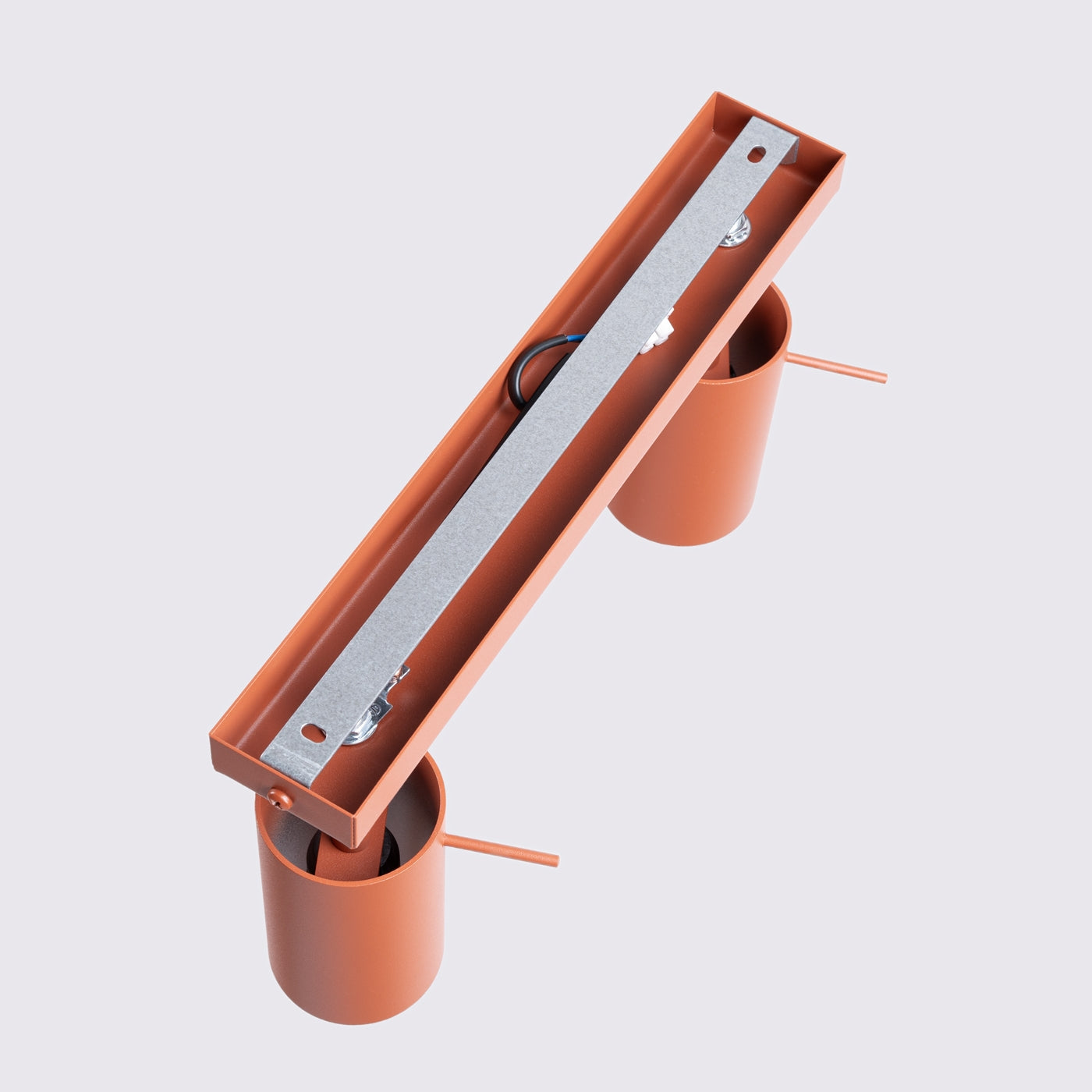 Lampada da soffitto RING 2 rosso ocra