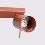 Lampada da soffitto RING 2 rosso ocra