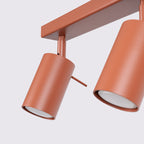 Lampada da soffitto RING 2 rosso ocra