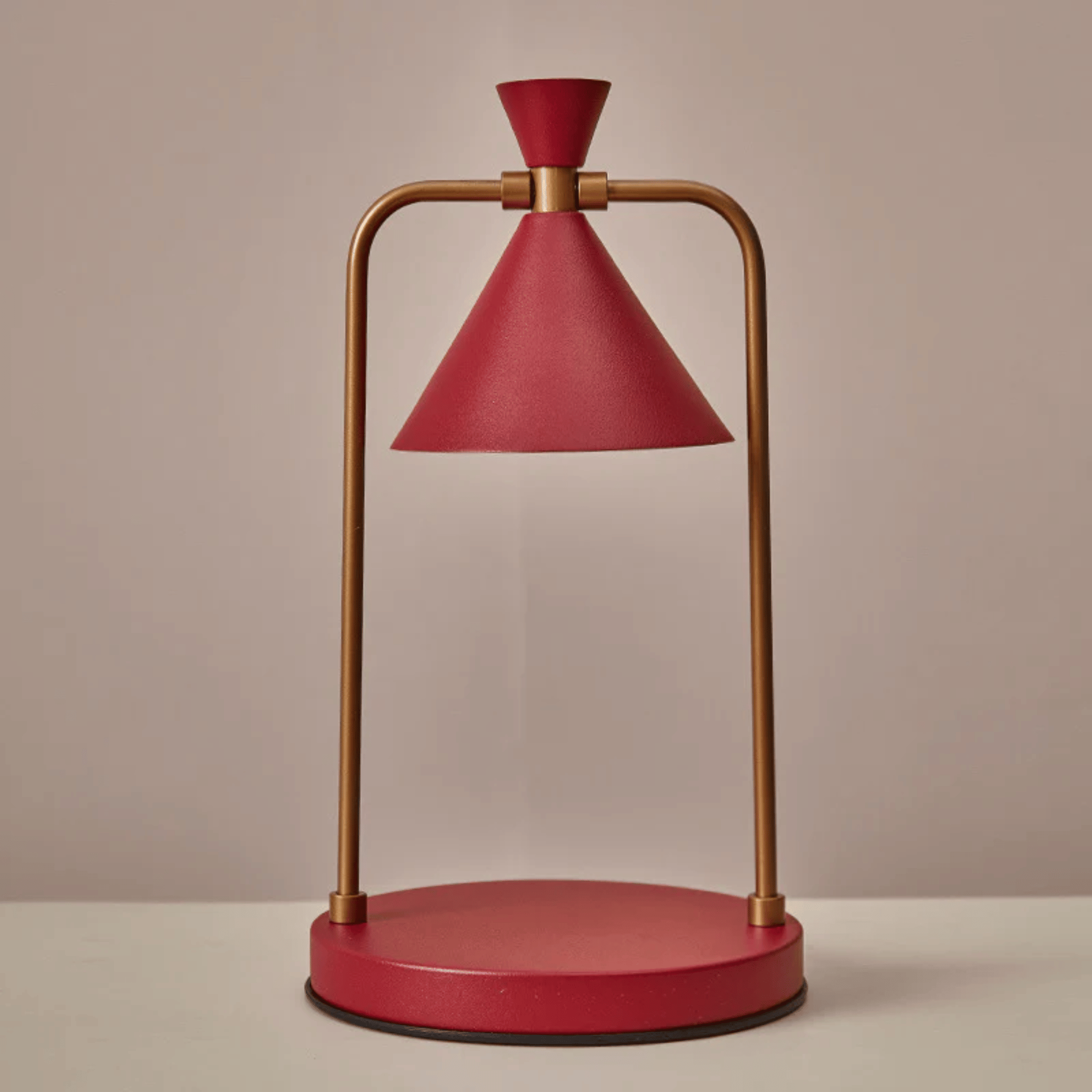 Lampada Riscaldante per Candele Elettrica con Struttura in Metallo e Paralume a Forma di Cono