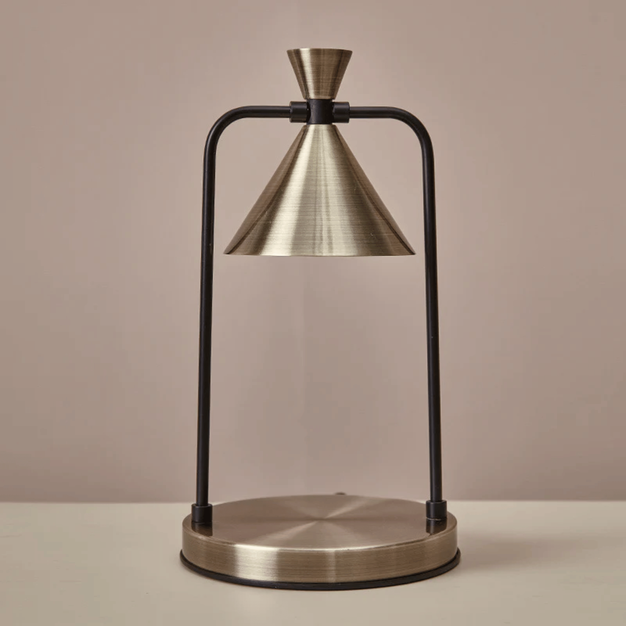 Lampada Riscaldante per Candele Elettrica con Struttura in Metallo e Paralume a Forma di Cono