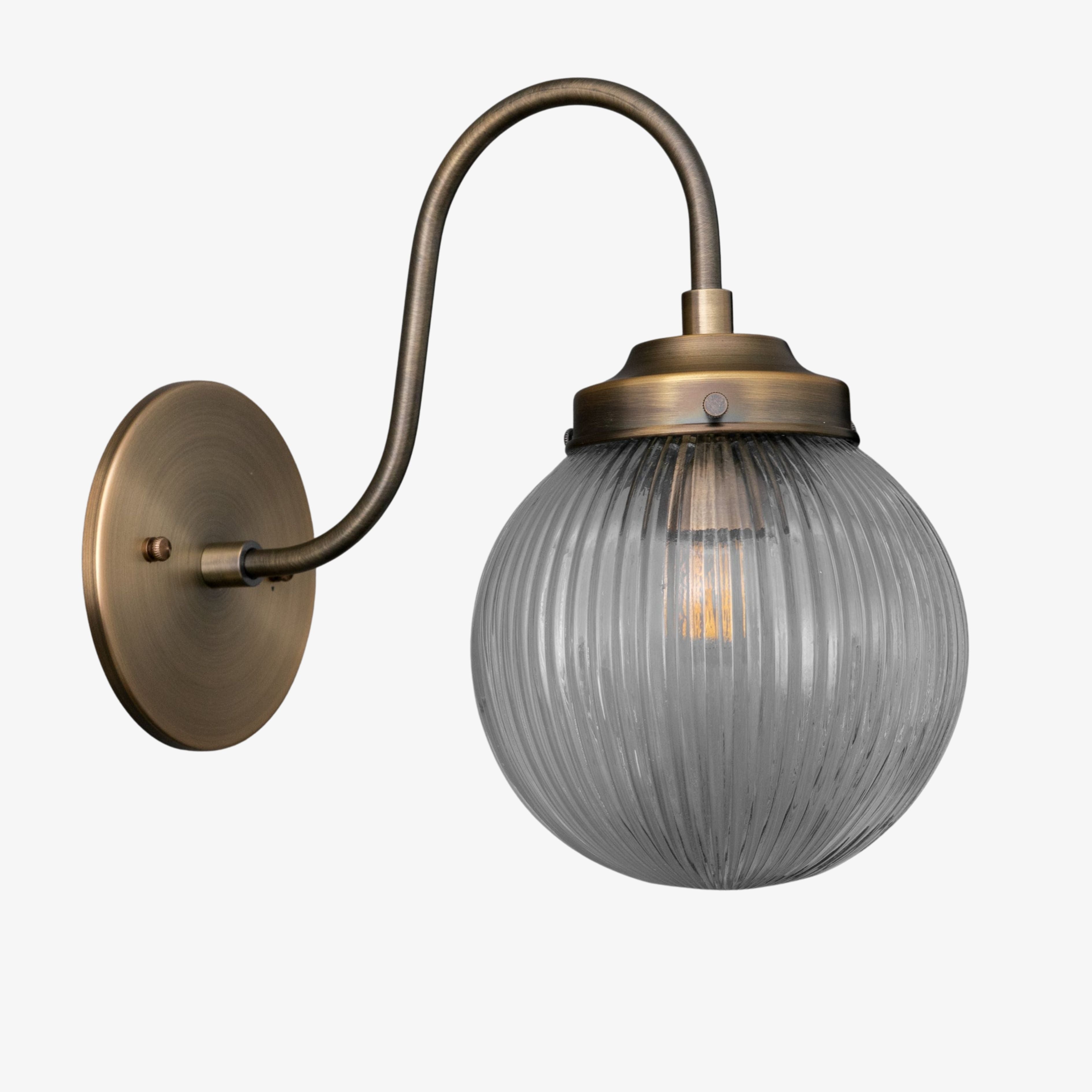 Applique da Parete in Vetro per Illuminazione Industriale per Soggiorno