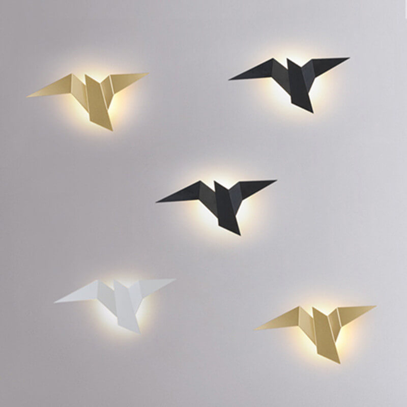 Applique da Parete LED in Metallo Creativo Moderno a Forma di Uccello Volante con 1 Luce