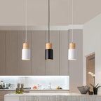 Lampada a sospensione LED singola in alluminio cilindrico nordico