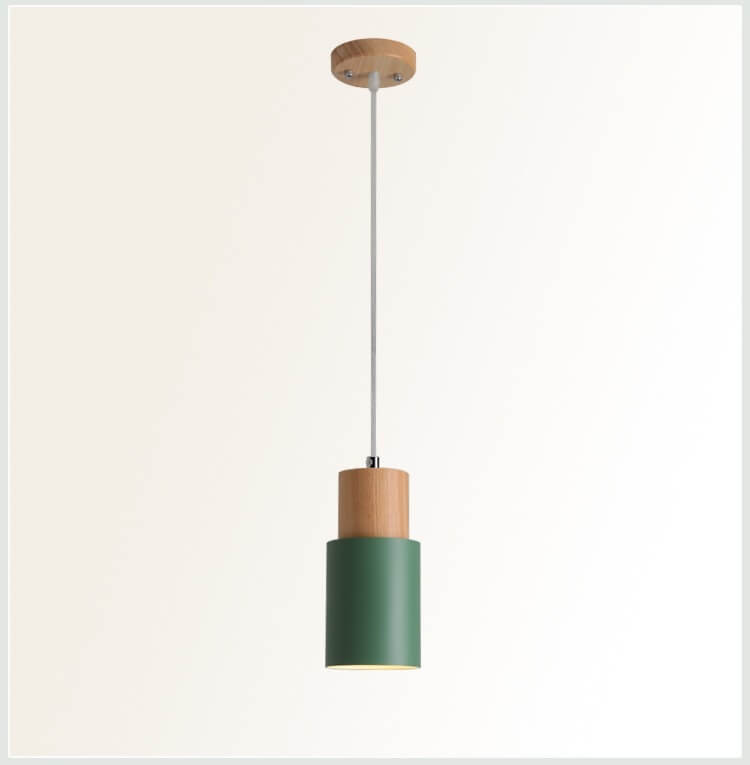 Lampada a sospensione LED singola in alluminio cilindrico nordico